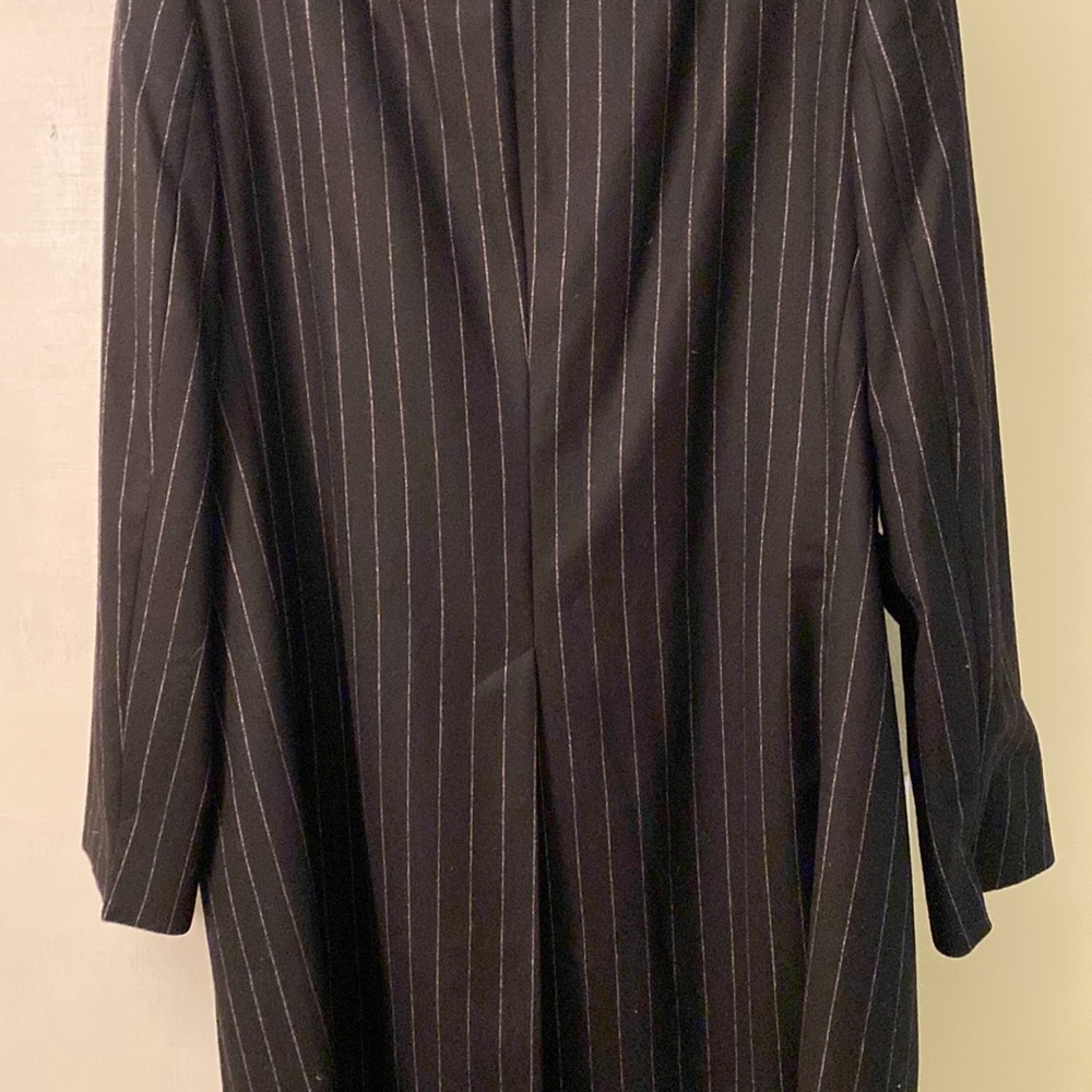 Akris Punto Gorgeous Black White Pinstripe Long Lined Jacket New With Tags - Picture 7 of 11